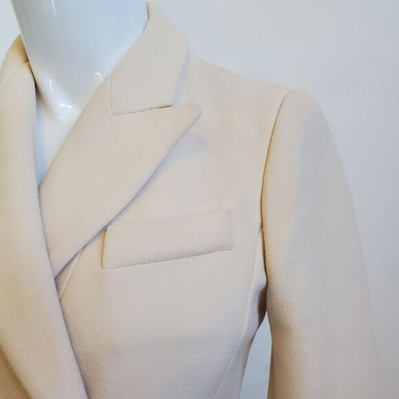 J. Crew Cream Wool Double-Breasted Coat - Picture 5 of 9